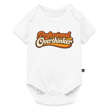 PROFESSIONAL OVERTHINKER Retro - Baby Premium Kurzarmbody - Weiß - Vorne