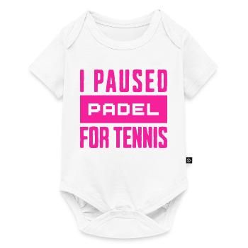 Tennis & Padel Hoodie, Bag for Tennis Players - Baby Premium short-sleeve bodysuit - white - Front