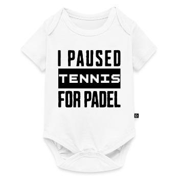 Tennis & Padel Hoodie, Shirt for Fans and Players - Baby Premium short-sleeve bodysuit - white - Front