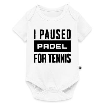 Tennis & Padel Hoodie, Shirt for Tennis Players - Baby Premium short-sleeve bodysuit - white - Front