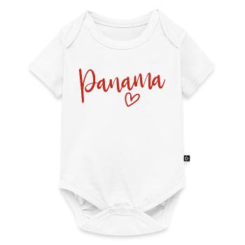 Panama Heart Women’s Love Panama - Body à manches courtes Premium Bébé - blanc - Devant