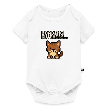 Loading time of the cuteness pixel cat - Baby Premium short-sleeve bodysuit - white - Front