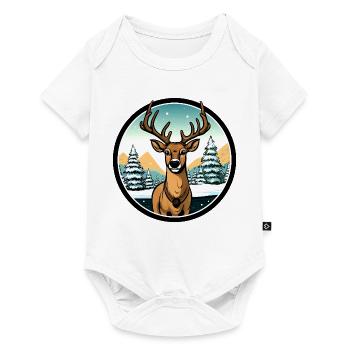 Fans de cerfs - Body à manches courtes Premium Bébé - blanc - Devant