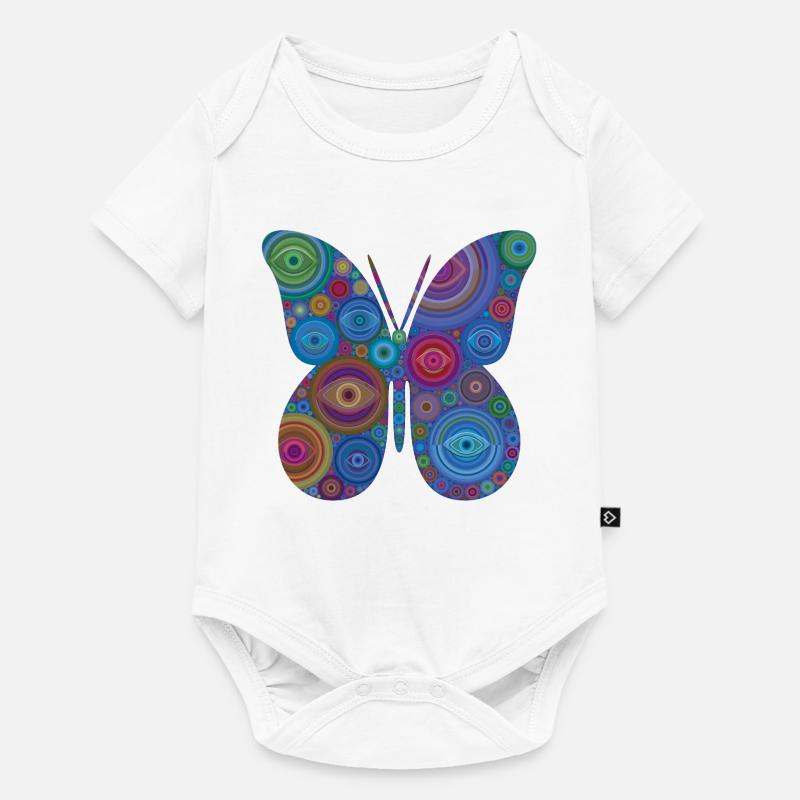 Papillon Œil Abstrait - Body à manches courtes Premium Bébé - blanc