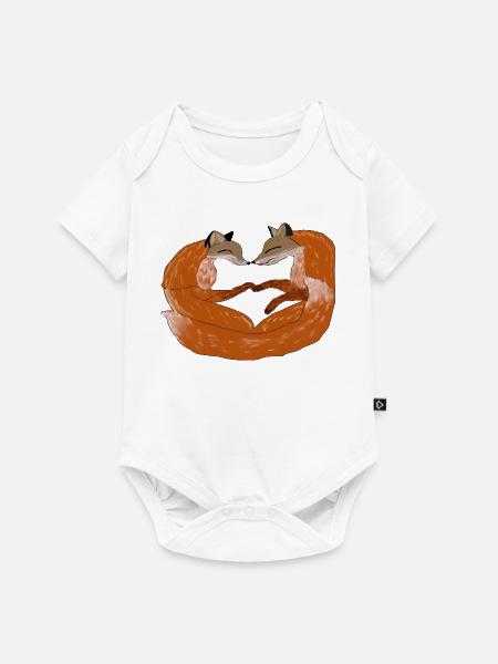 Fuchsherz Zweisamkeit - Baby Premium Kurzarmbody - Weiß