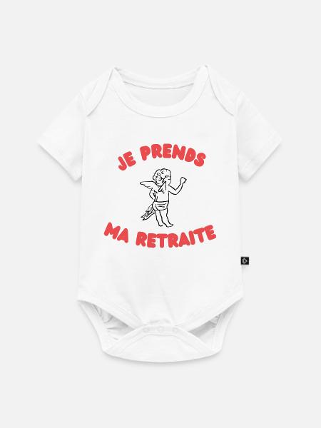 Amor tritt zurück - Baby Premium Kurzarmbody - Weiß