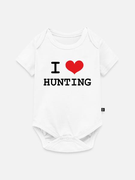 Ich liebe Jagen – Jagen - Baby Premium Kurzarmbody - Weiß