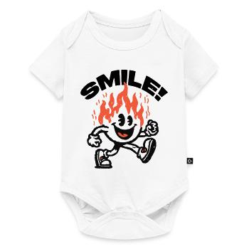 Smile! Fiery Friend Smiley - Baby Premium short-sleeve bodysuit - white - Front