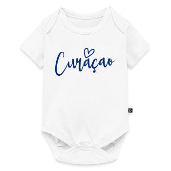 Cœur Curaçao Women’s Love Curaçao - Body à manches courtes Premium Bébé - blanc - Devant