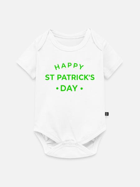 St. Patrick's Day Green - Baby Premium Kurzarmbody - Weiß
