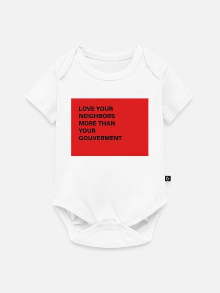 LOVE - Baby Premium Kurzarmbody - Weiß