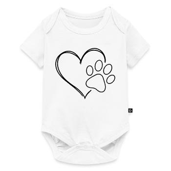 Heart and paw - Baby Premium short-sleeve bodysuit - white - Front
