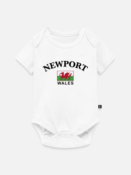 Newport, Wales - Baby Premium Kurzarmbody - Weiß
