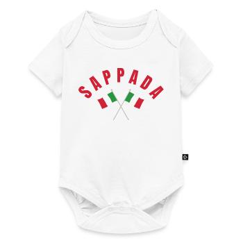Drapeaux italiens de Sappada - Body à manches courtes Premium Bébé - blanc - Devant