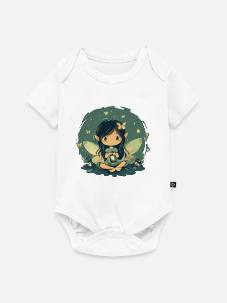 Waldfee mit Laterne - Baby Premium Kurzarmbody - Weiß