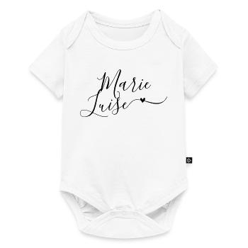 Marie-Luise Nom de famille Prénom Décoratif - Body à manches courtes Premium Bébé - blanc - Devant