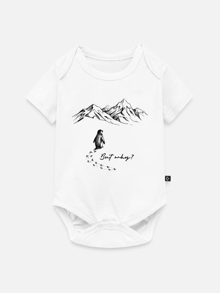 But why? Pinguin Meme Schneespur Eis Berge Schnee - Baby Premium Kurzarmbody - Weiß