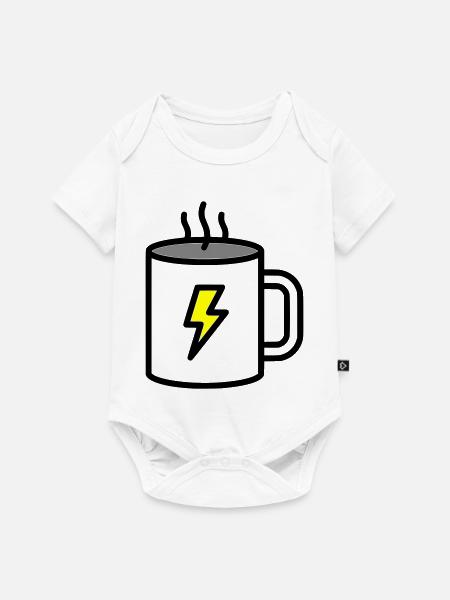 Starker Kaffee Tasse Strom - Baby Premium Kurzarmbody - Weiß