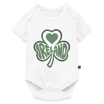 Irlande, Irlande Trèfle au cœur - Body à manches courtes Premium Bébé - blanc - Devant