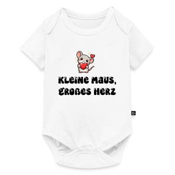 Maus mit Herz - Baby Premium Kurzarmbody - Weiß - Vorne