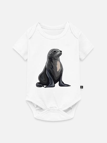 Seelöwen Seelöwe - Baby Premium Kurzarmbody - Weiß