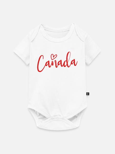 Canada Heart Women's Love Canada - Baby Premium Kurzarmbody - Weiß