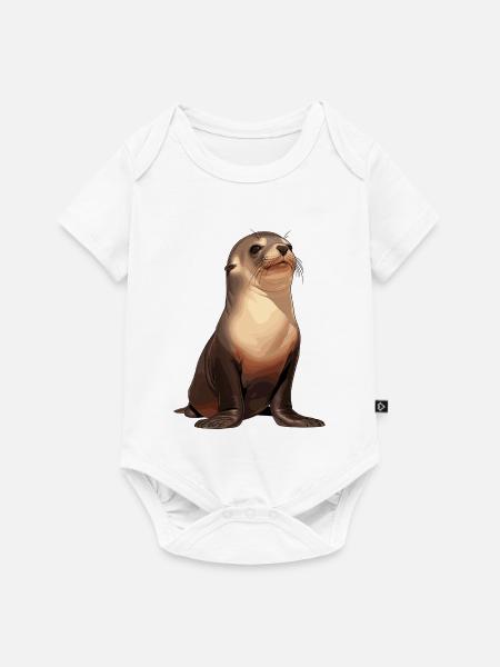 Seelöwen Seelöwe - Baby Premium Kurzarmbody - Weiß