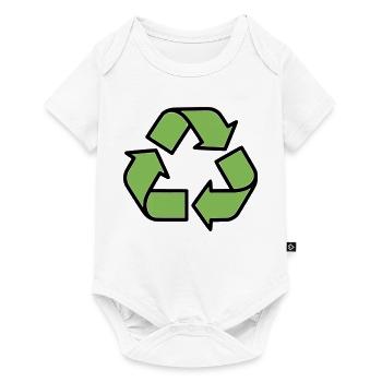 Plan du panneau de recyclage - Body à manches courtes Premium Bébé - blanc - Devant