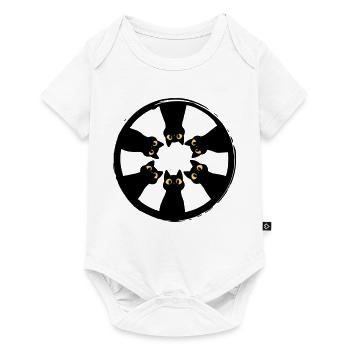 Cat Gaze Circle: Eyes from the Darkness - Baby Premium short-sleeve bodysuit - white - Front