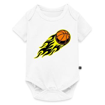 Basketball flame - Baby Premium short-sleeve bodysuit - white - Front