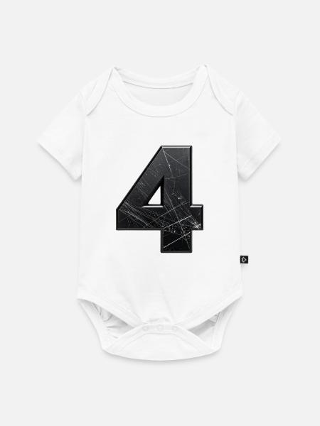 Raues Vierzahl-Design - Baby Premium Kurzarmbody - Weiß