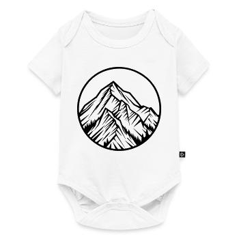 Montagnes Alpes - Body à manches courtes Premium Bébé - blanc - Devant