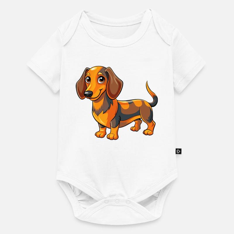 Dackel - Baby Premium Kurzarmbody - Weiß
