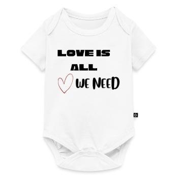 Funny Valentine Love Shirt - Baby Premium short-sleeve bodysuit - white - Front