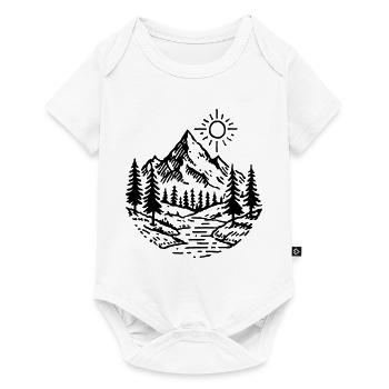 Mountains Landscape Forest - Baby Premium short-sleeve bodysuit - white - Front
