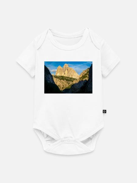 Drei Zinnen im Abendlicht - Baby Premium Kurzarmbody - Weiß