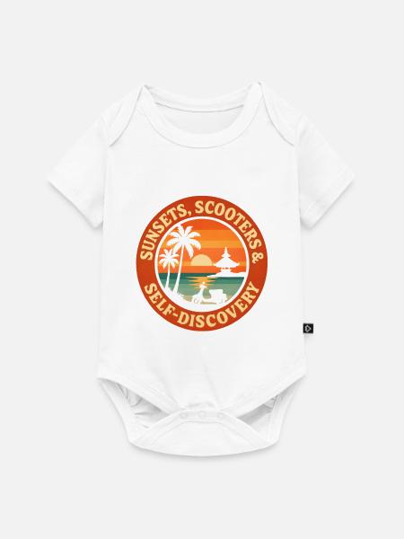 Sonnenuntergänge & Selbstfindung | Bali - Baby Premium Kurzarmbody - Weiß