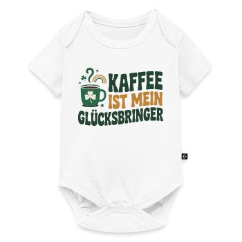 Kaffee ist mein Glücksbringer - Baby Premium Kurzarmbody - Weiß - Vorne