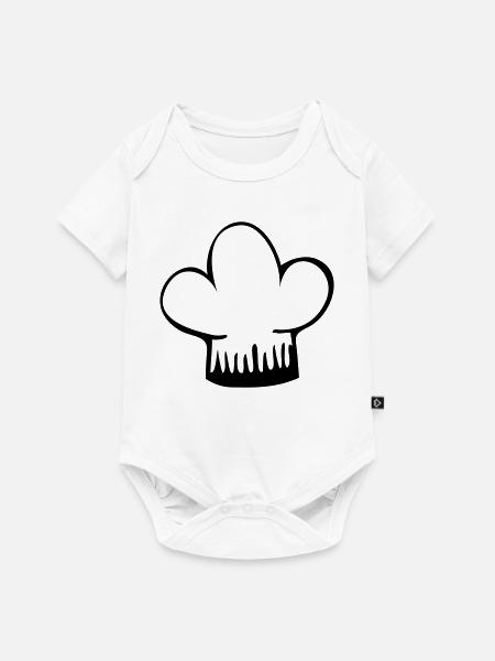 Kochmütze - Baby Premium Kurzarmbody - Weiß