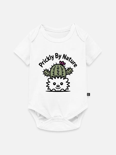 Kaktus-Igel mit Blüte - Baby Premium Kurzarmbody - Weiß