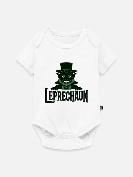 Leprechaun Grüner Kobold - Baby Premium Kurzarmbody - Weiß