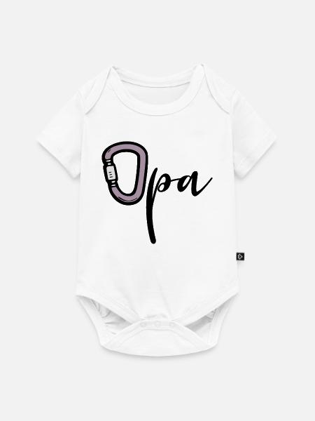 Wandern Klettern Opa - Baby Premium Kurzarmbody - Weiß