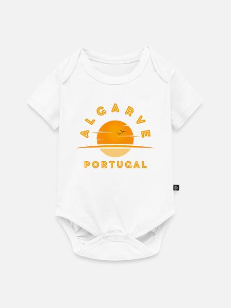 Algarve Portugal Sonnenuntergangslogo - Baby Premium Kurzarmbody - Weiß