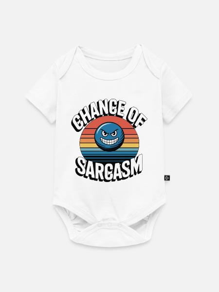 Chance of Sarcasm - Retro Grinsen - Baby Premium Kurzarmbody - Weiß