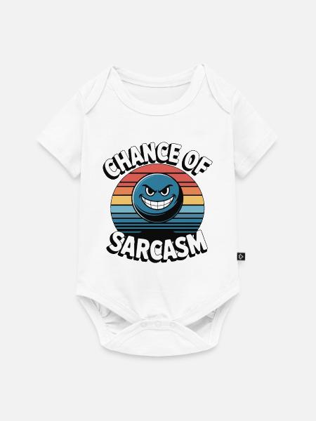 Chance of Sarcasm - Retro Grinsen - Baby Premium Kurzarmbody - Weiß