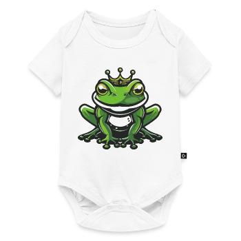 Couronne de tête de grenouille - Body à manches courtes Premium Bébé - blanc - Devant