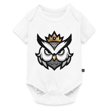 Couronne de tête de hibou - Body à manches courtes Premium Bébé - blanc - Devant