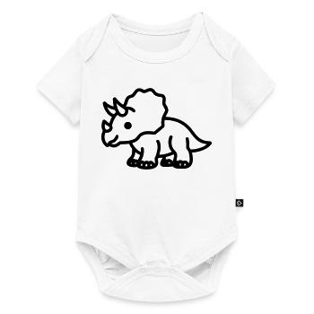 triceratops - Body à manches courtes Premium Bébé - blanc - Devant