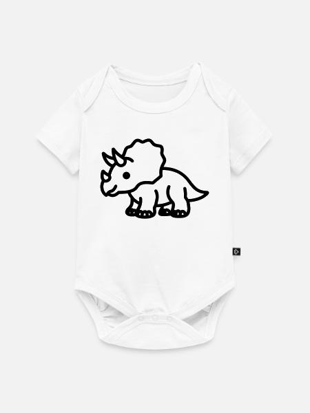 Triceratops - Baby Premium Kurzarmbody - Weiß