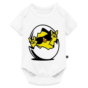 Rock Chick – Cool Chick dans un œuf - Body à manches courtes Premium Bébé - blanc - Devant